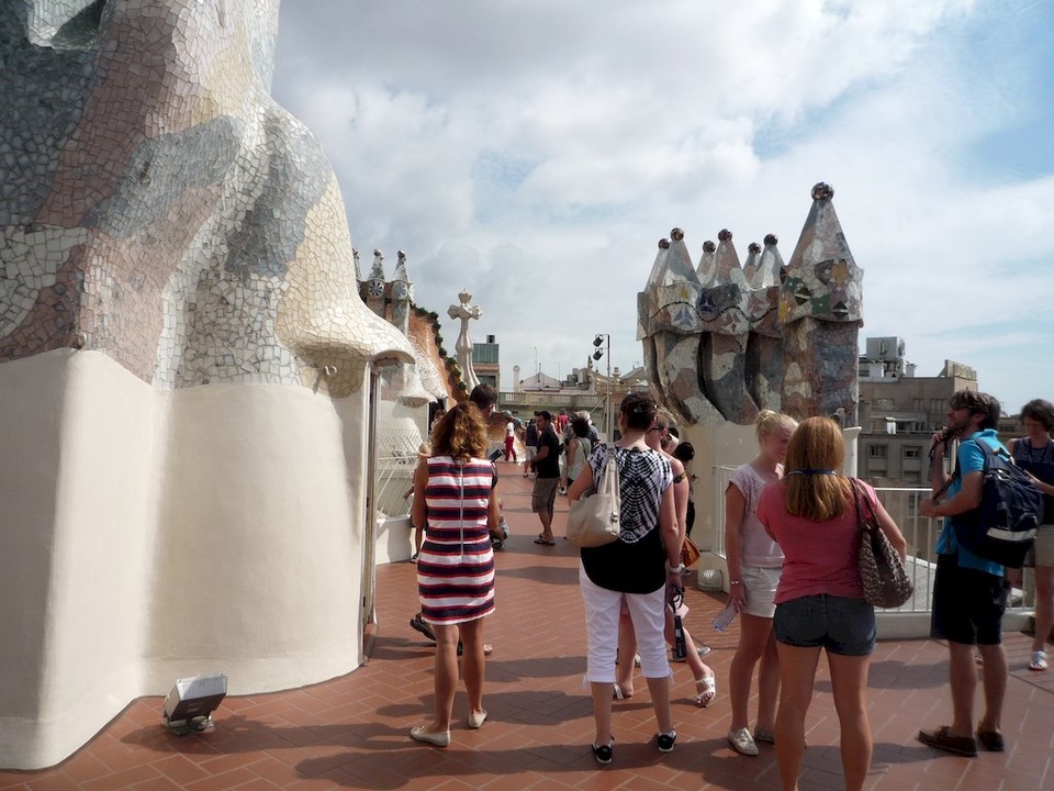 La Casa Batlló : sur la terrasse